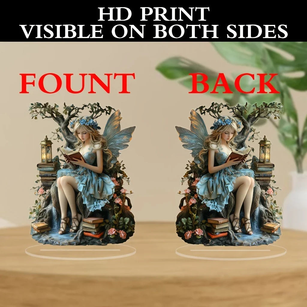 Celestia Acrylic Table Decoration Angel | Fairytale Stand | 18 cm | Gift & Photo Prop