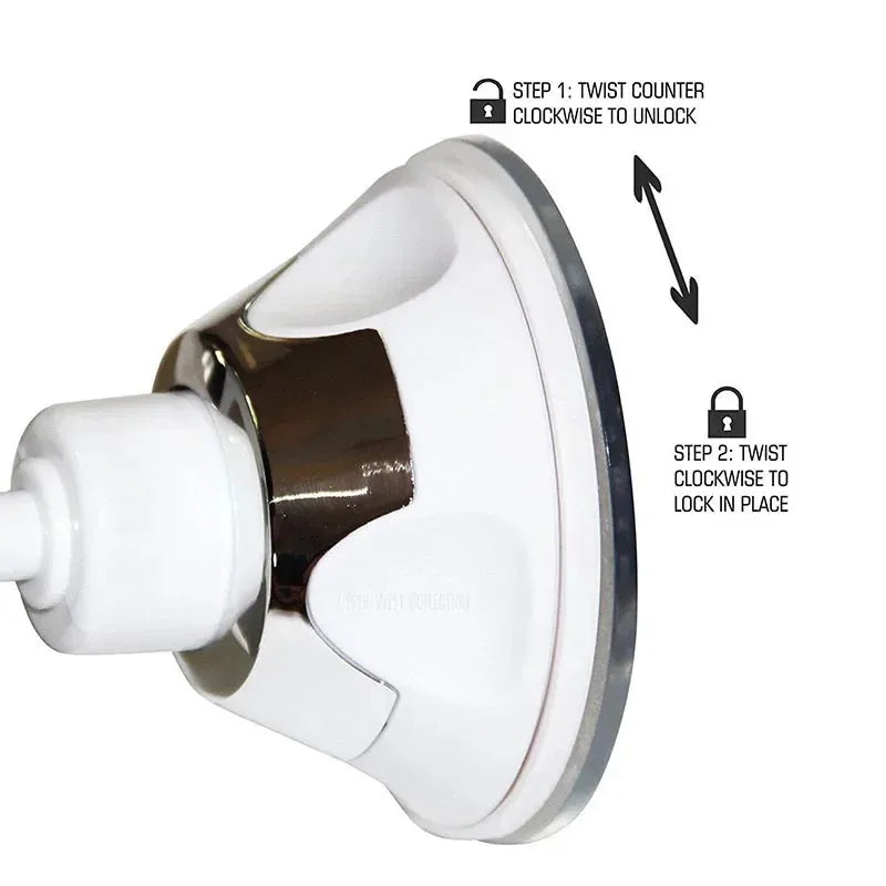 ClearView Bathroom Mirror | Fog-Free Makeup & Shaving Mirror | With Suction Cup & 360° Rotation | Clear View in the Bathroom