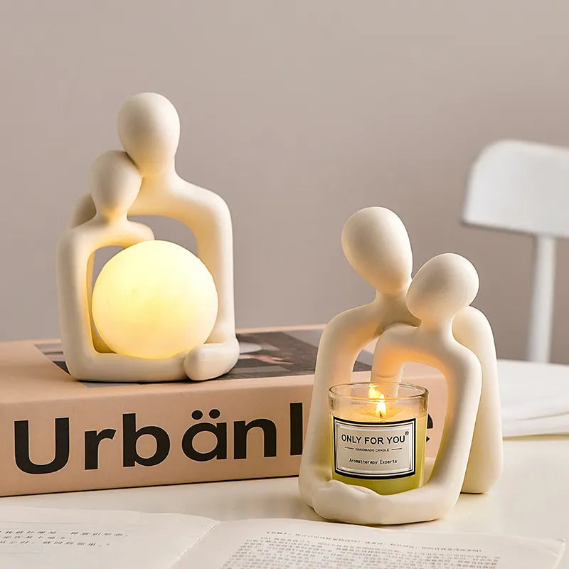 Ceramic Mood Light Lunavia | Handmade Design Object with Soft LED Globe | Elegant Home Decor
