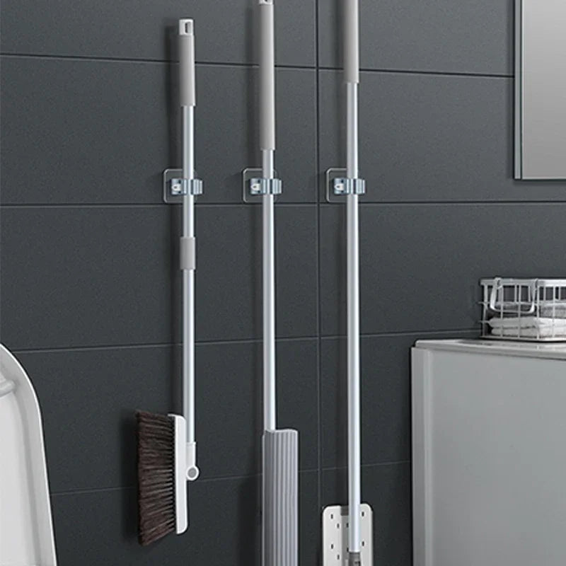 FixoGrip Mop Holder | Self-Adhesive & Waterproof | Wall Mount Without Drilling | Set of 4