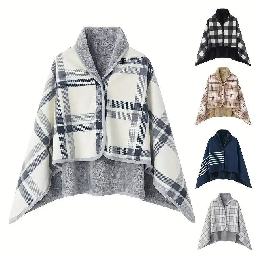 CozyWrap Cuddle Scarf | Wearable Blanket | Soft Flannel | Ideal for Office & Home