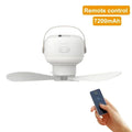 CampiBreeze Portable Ceiling Fan | 3600/7200 mAh Battery | LED & Remote Control | Quiet & Hangable
