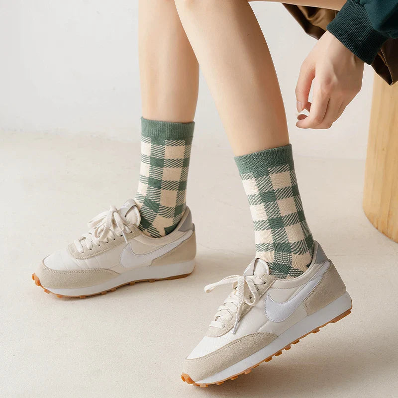CozyBloom | 6 Pairs Women's Socks | Autumn & Winter | Cute College Style | Thick & Warm