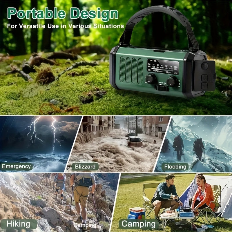 Surviora | Notfallradio mit Solarladung | 10000 mAh Powerbank | Kurbelradio mit Taschenlampe & SOS-Funktion