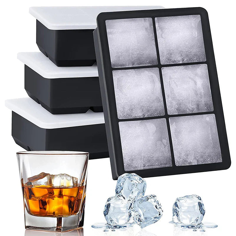 FrostForm Large Silicone Ice Cube Tray | BPA-Free & Flexible | For XXL Ice Cubes, Cocktails & Kitchen | Easy to Clean
