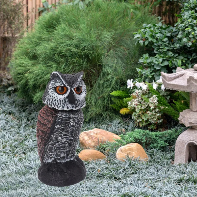 Bird Repellent Owl SkyGuard | Head Wobbling in the Wind | Realistic Design | For Garden & Balcony