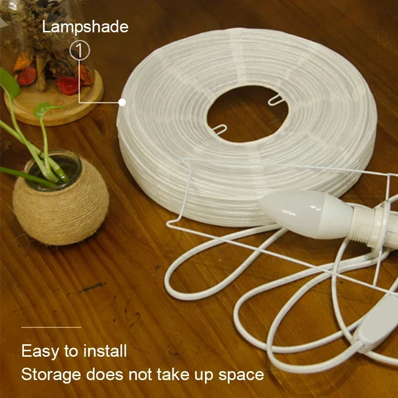 HIKARI – Japanese LED Desk Lamp made of Rice Paper, 21 × 23 cm, Decorative & Stylish