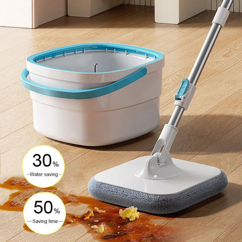 AquaPure Spin Mop | 360° Rotation Mop with Water Separation | Hands-Free Cleaning System | 2.5L Bucket