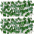 Decorative Privacy Screen Leafiva | Telescopic Fence with Artificial Leaves | Flexible & Weatherproof | Wood Look