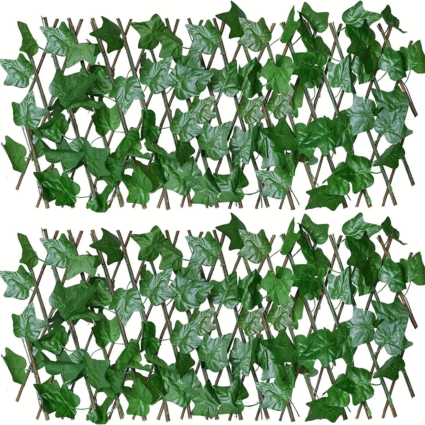 Decorative Privacy Screen Leafiva | Telescopic Fence with Artificial Leaves | Flexible & Weatherproof | Wood Look