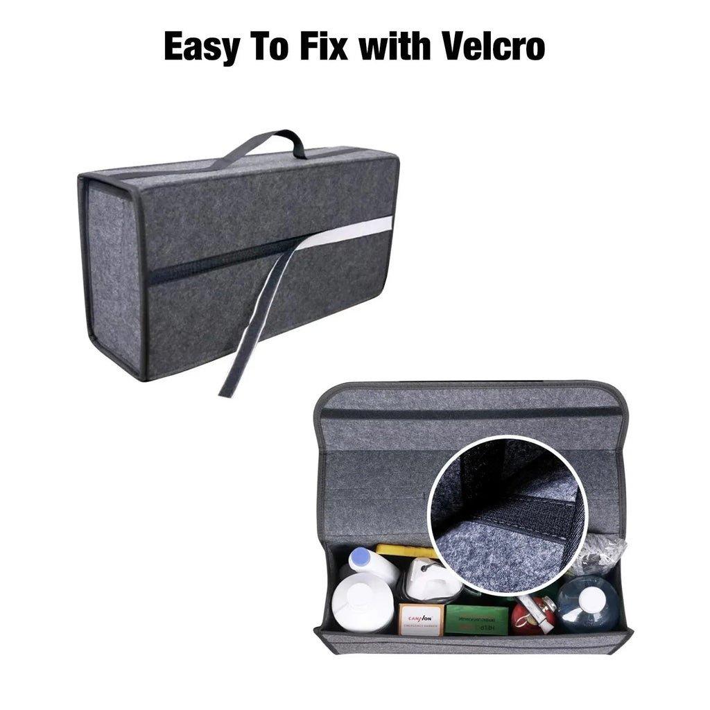 FELTARIO Storage Bag | Felt Organizer with Handle | Versatile & Self-Adhesive | For Car, Office & Home