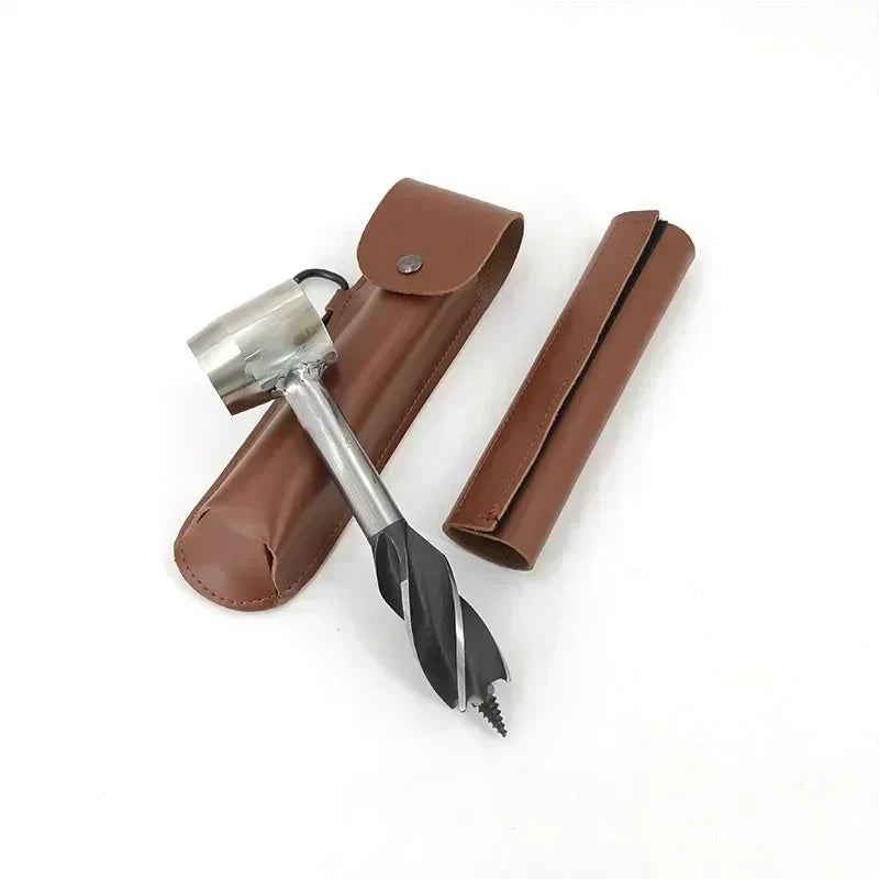 Bushcraft Hand Drill FerroDrill | Outdoor Survival Tool | Robust Carbon Steel | 16.5 cm