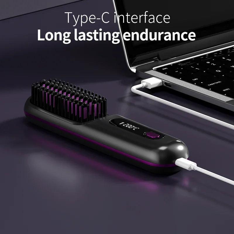 Glissara | Wireless Hair Straightener | USB Charging & LCD Display | Ceramic & Ion Technology