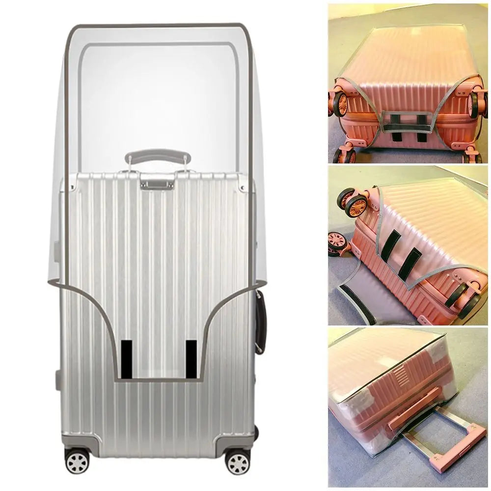 ClearGuard Suitcase Cover Transparent | Waterproof & Dustproof | Suitcase Protection for 16–30 Inch Trolleys | Reusable & Tear-Resistant