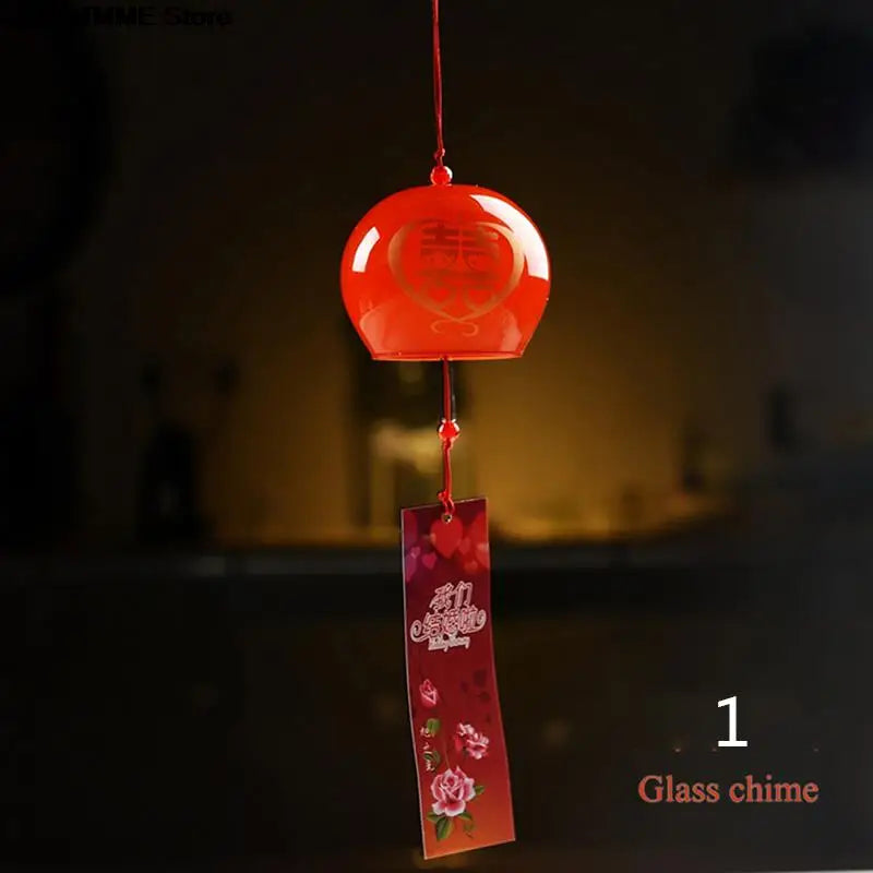 Glass Wind Chime Hanabira | Japanese Style | Clear Sound & Decorative Pendant | Handmade
