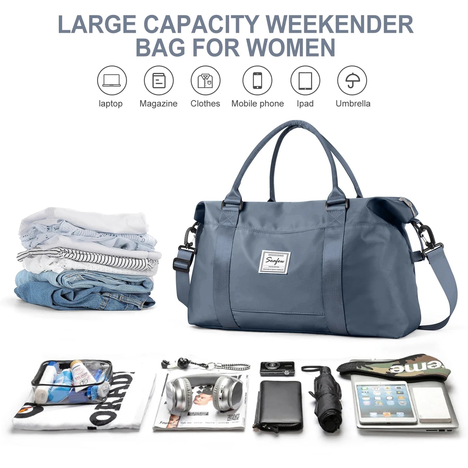 Aerovigo Carry-on Luggage 40x20x25 | Large Capacity | Weekender for Short Trips | Flight-Approved Cabin Bag