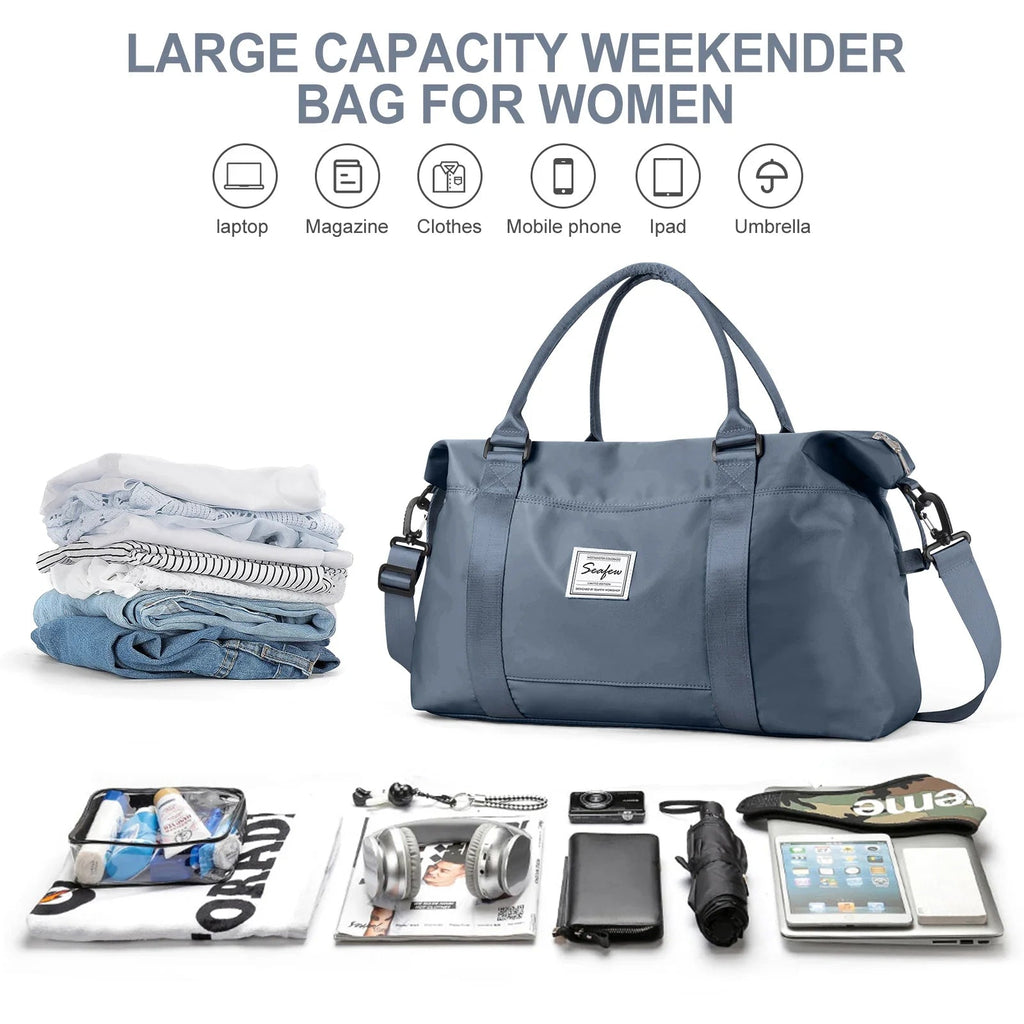 Aerovigo Travel Bag Hand Luggage 40x20x25 | Large Capacity | Weekender for Short Trips | Airline Cabin Bag