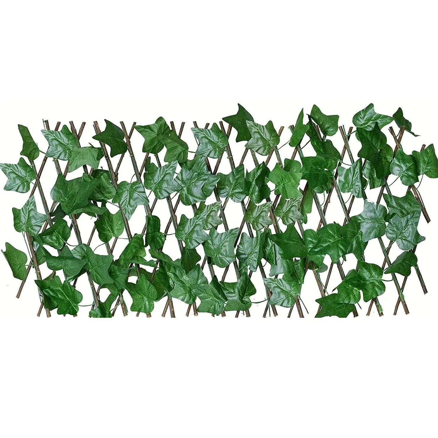 Decorative Privacy Screen Leafiva | Telescopic Fence with Artificial Leaves | Flexible & Weatherproof | Wood Look