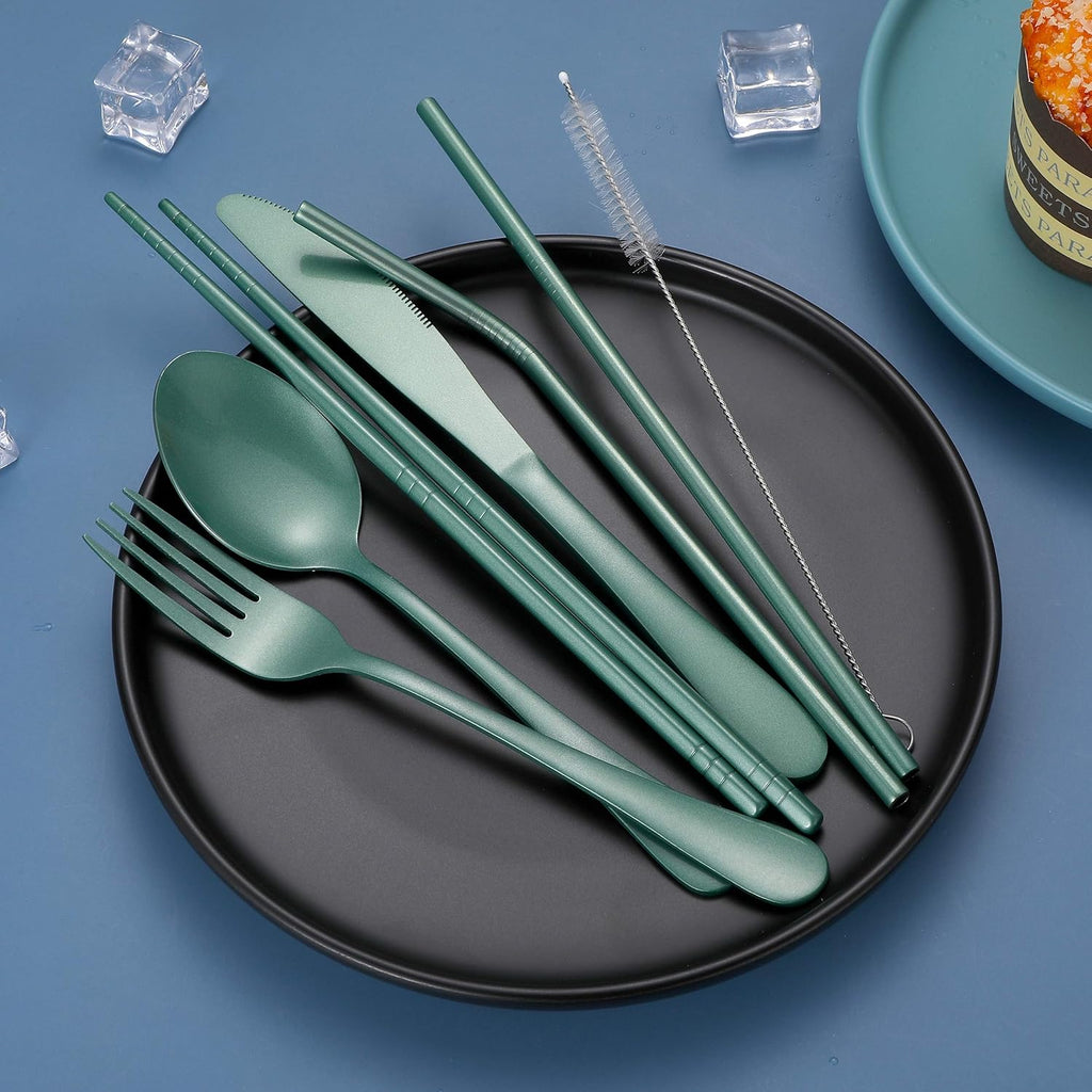 GoCutlery Cutlery Set | 4-Piece for On the Go | Stainless Steel & BPA-Free | With Carrying Case