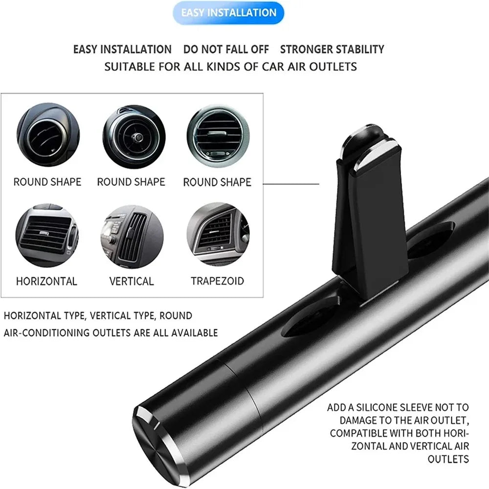AROMOVA Car Air Freshener Clip | Long-lasting Natural Scent with Essential Oils | Adjustable Vent Clip | Leak-free | For Car & Room Air