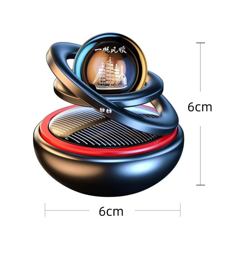 Car Air Freshener | Solar Powered | 360° Scent Distribution | Luxurious Design | 4 Colors