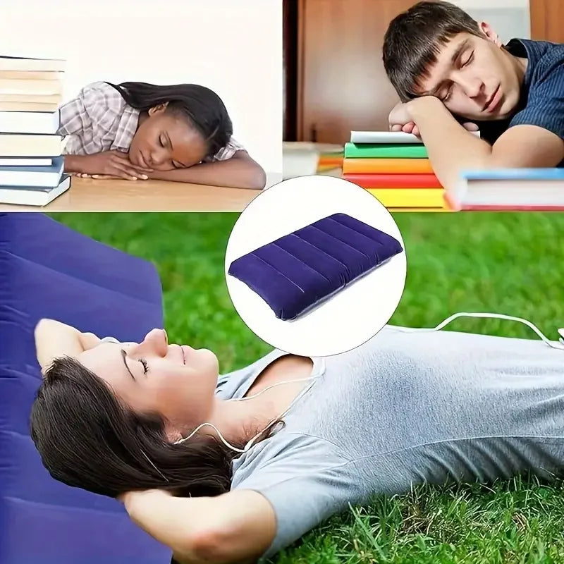 Inflatable Travel Pillow 47x30 cm | Foldable & Lightweight | AirNest Outdoor Air Cushion for Camping & Air Travel