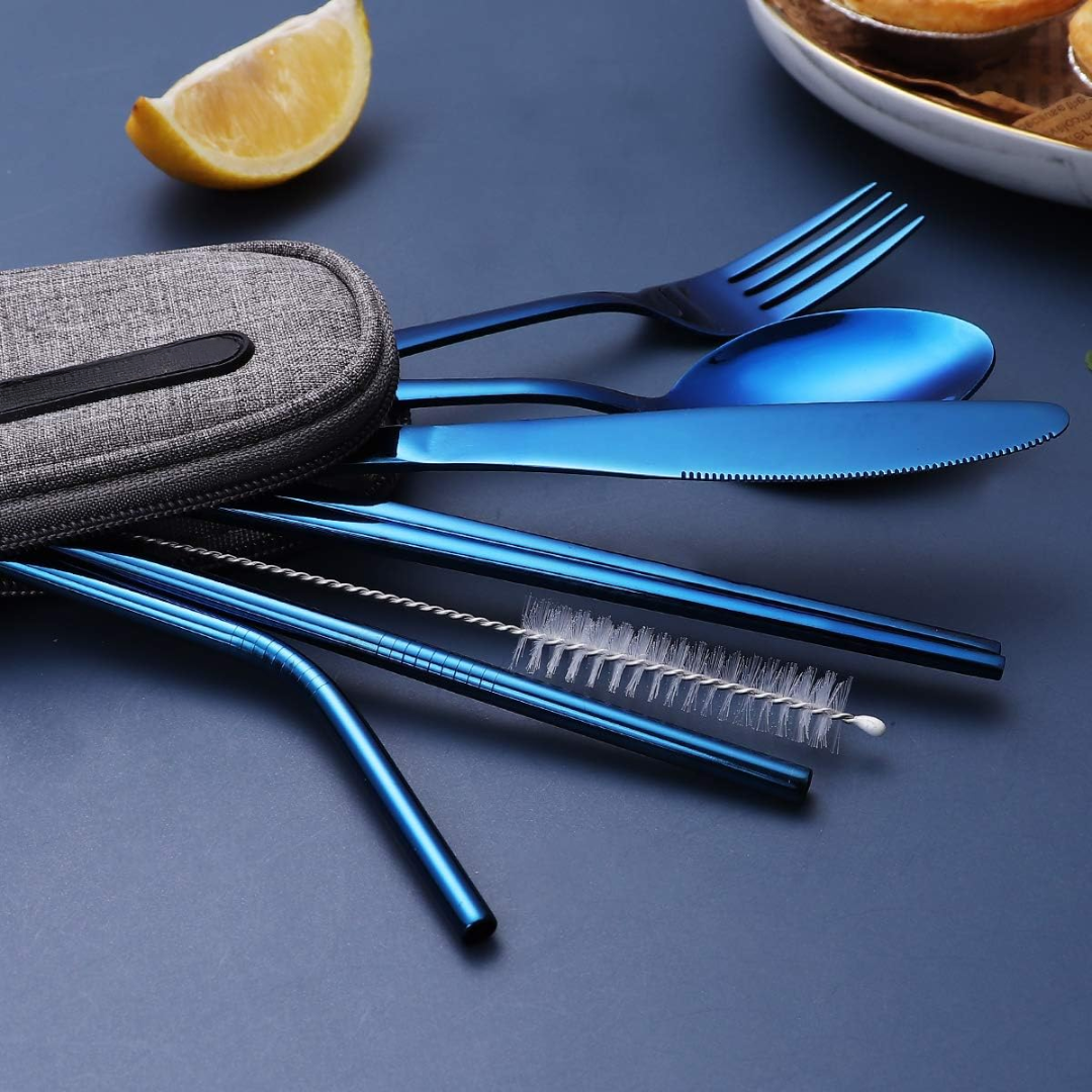 GoCutlery Cutlery Set | 4-Piece for On the Go | Stainless Steel & BPA-Free | With Carrying Case