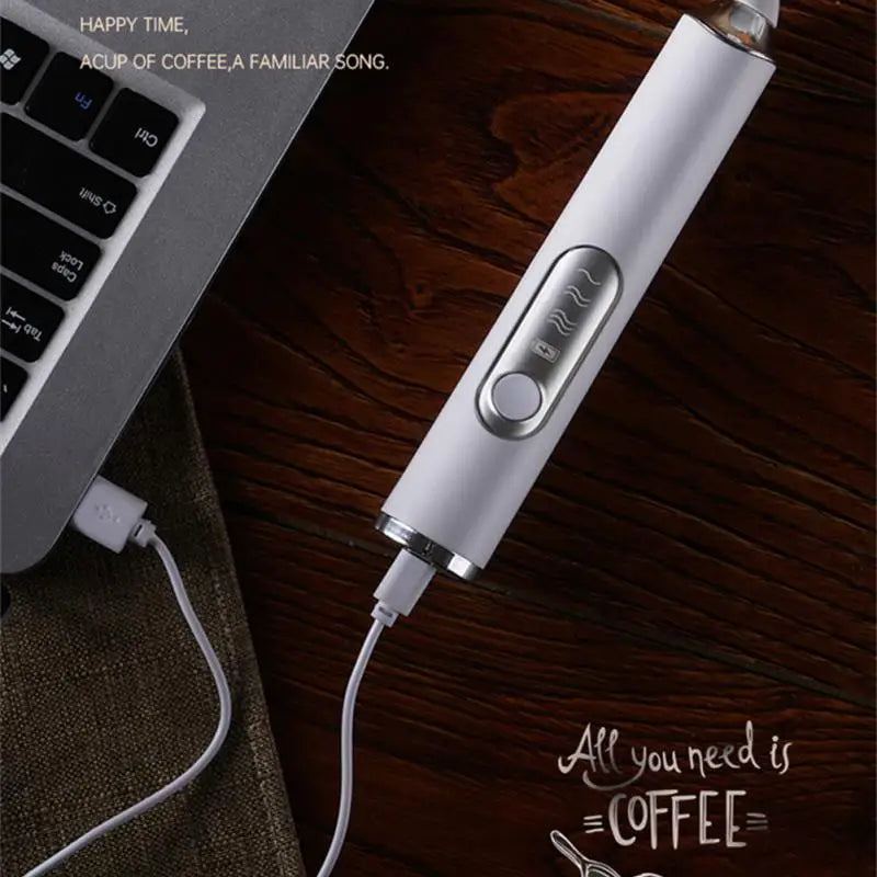CREMIX Electric Milk Frother & Mixer | 3 Speeds | Double Stainless Steel Attachment | USB Charging