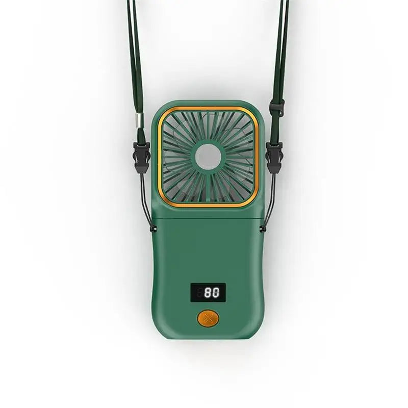 Airlio Foldable USB Fan 3000mAh | 4-Speed Air Cooler | Handheld, Table & Neck Fan | Power Bank Function | 180° Rotatable