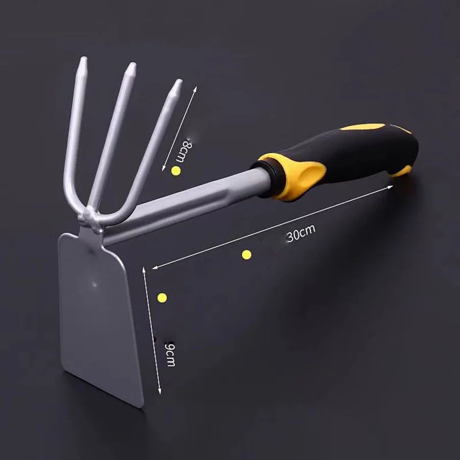 Groviva Garden Tool Set 4 pcs. | Stainless Steel | Hoe & Shovel | For Digging, Planting & Weeding