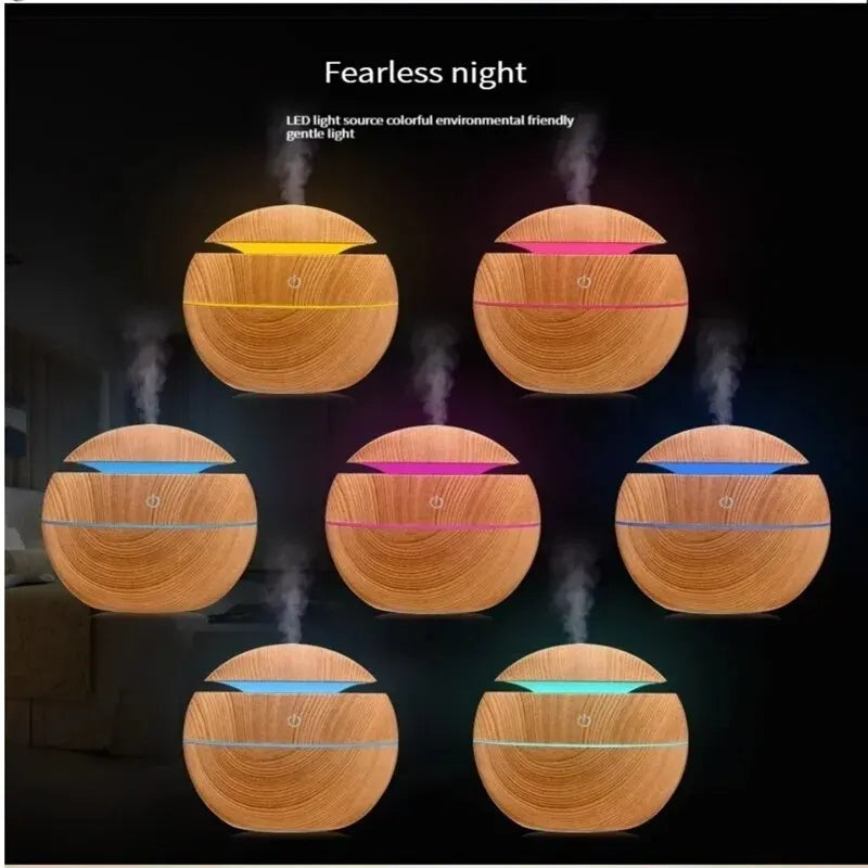 AeroMist Humidifier 130 ml | Whisper-quiet <35 dB | USB Powered & LED Light | With Aroma Oil Function