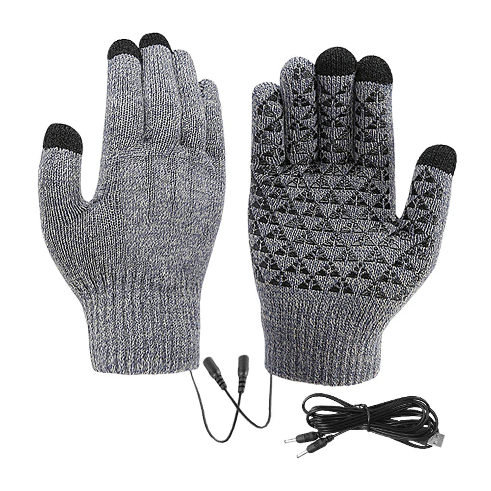 Heated Gloves FROSTIQ | USB Charging | Touchscreen & Non-Slip | Winter Thermal Gloves for Outdoor & Cycling