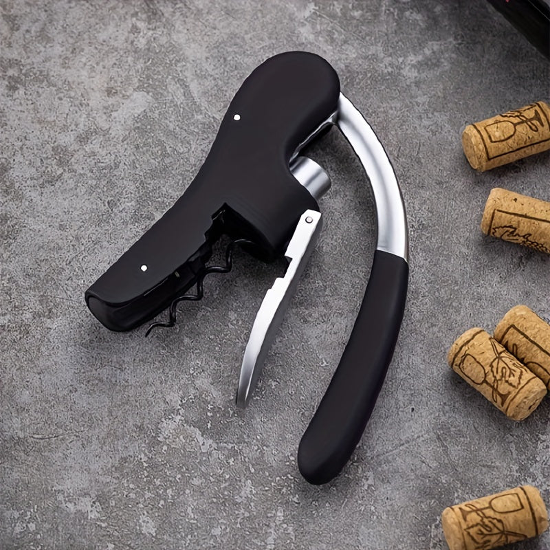 Vinorix | Hebelkorkenzieher | Ergonomischer Weinöffner | Metall-Kunststoff Design 14 cm