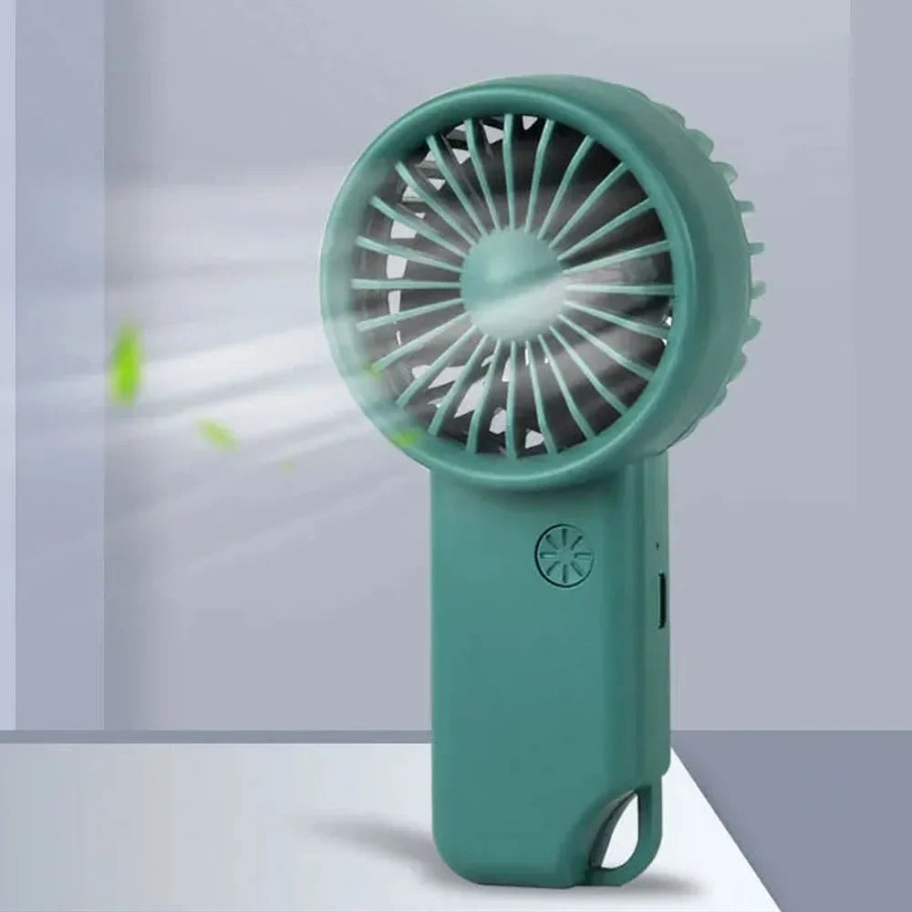 Brisola Mini Hand Fan with USB Charging | 3 Speed Levels & LED Display | Portable Battery Fan for Office, Travel & Sports