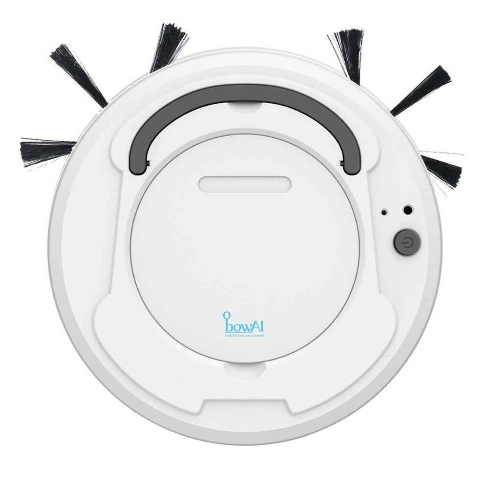 Dustelio SlimBot Robot Vacuum Cleaner | Extra Flat (6.5 cm) | Strong Suction Power & Quiet Operation | Automatic Cleaning | Includes Charging Cable & Brushes