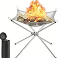 FlameFold | Portable Stainless Steel Fire Pit | Foldable & With Carry Bag | Ø 42 cm