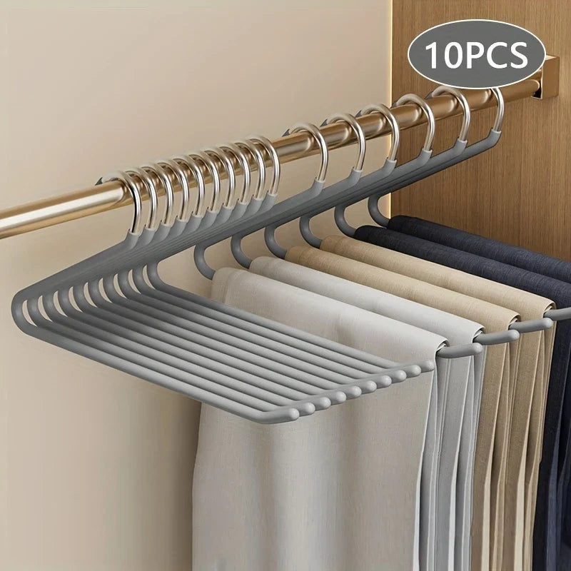 Clothoria | Open Trouser Hangers | Space-Saving & Stable | Metal with Anti-Rust Coating