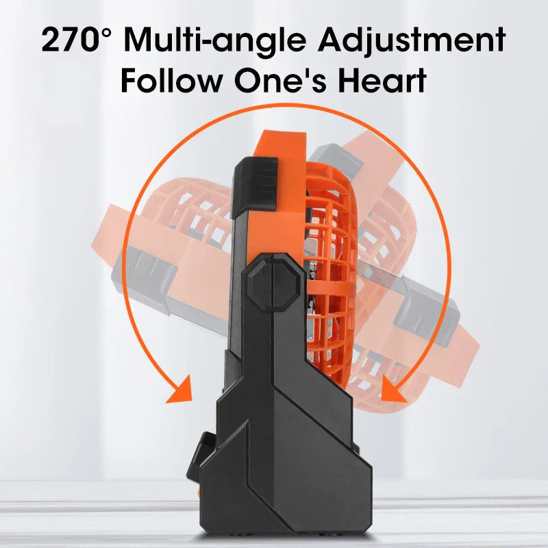 Campora BreezeLight | 2-in-1 Camping Fan with LED Lantern | 7800 mAh Battery | 270° Rotatable | USB Rechargeable | For Tent, Outdoor & Travel
