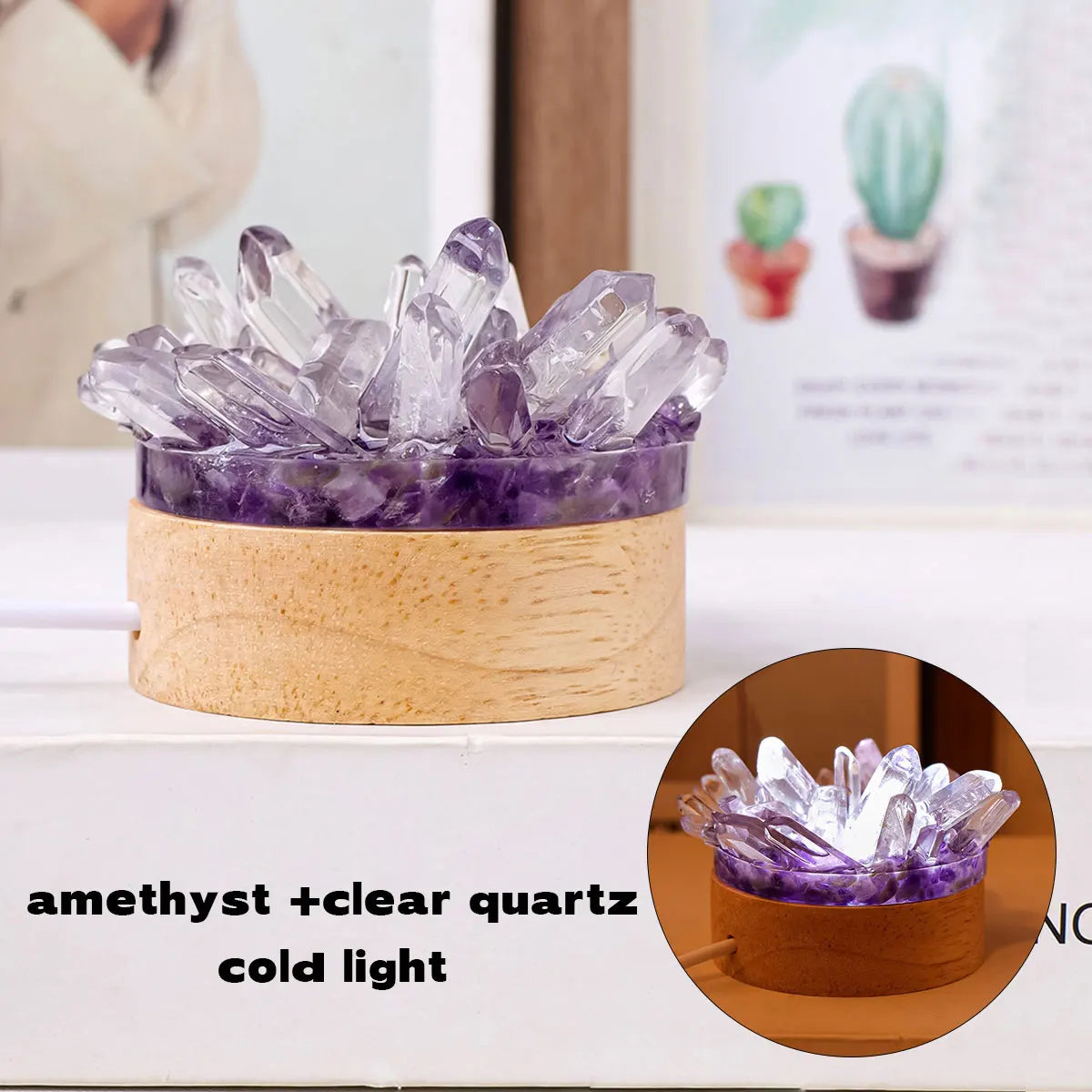 Crystal Lamp Natural Stone | Handmade | Feng Shui & Wellness Decor | 150–200 g