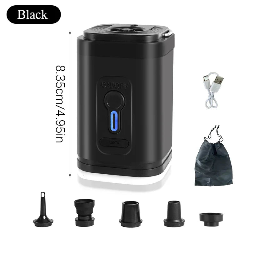 AirBreezy Mini Air Pump | Ultra Compact & USB-C Rechargeable | 5 Nozzles | 200L/min Performance