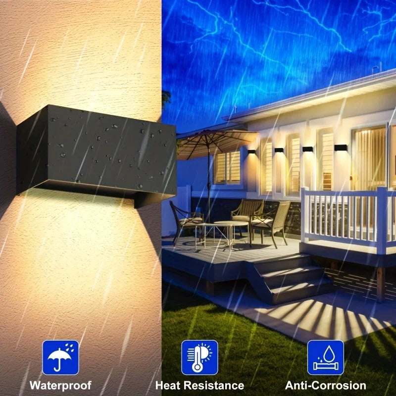 AuroBeam LED Wall Light 24W | Indoor & Outdoor | IP65 Waterproof | Up & Down Spotlights | Modern Design