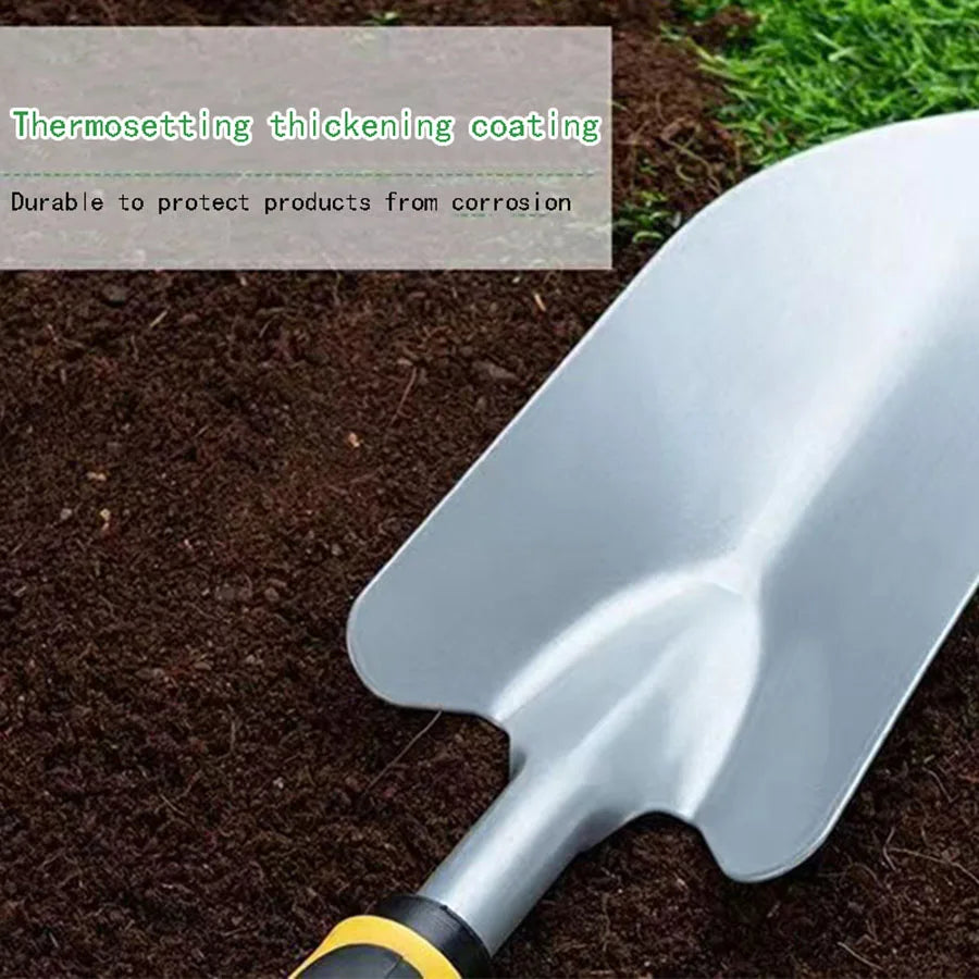 Groviva Garden Tool Set 4 pcs. | Stainless Steel | Hoe & Shovel | For Digging, Planting & Weeding