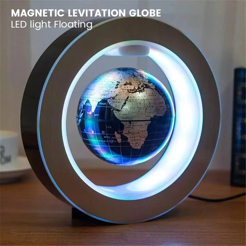 Floating Globe MagnoGlobe | Magnetic Levitation | LED Lighting | 17.5 × 17.5 × 4.5 cm | Gift Idea