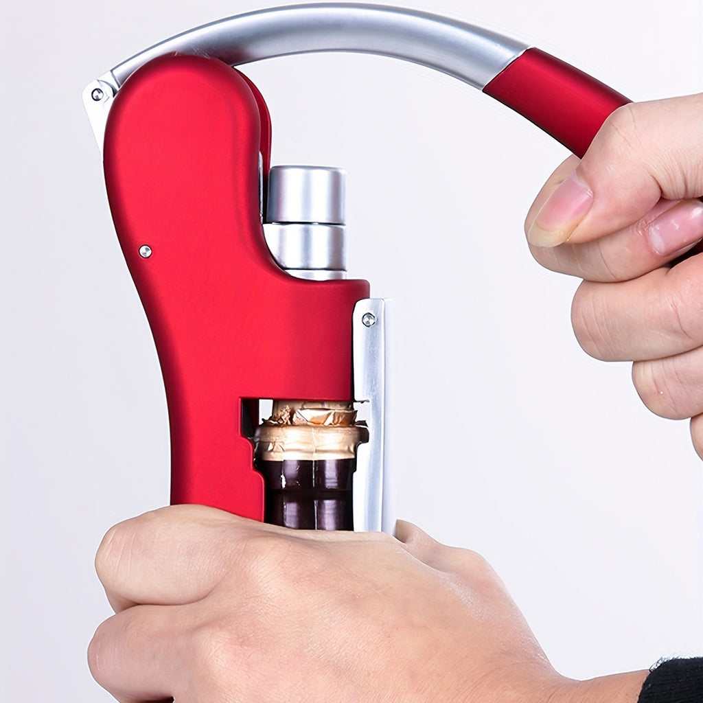 Vinorix | Hebelkorkenzieher | Ergonomischer Weinöffner | Metall-Kunststoff Design 14 cm