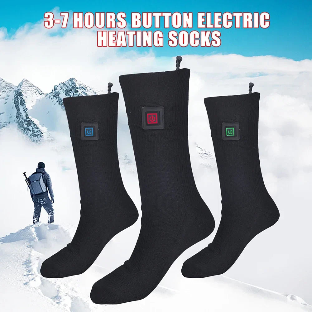 Electric Heated Socks | USB Warm Socks for Women & Men | 3 Heat Settings | Ideal for Skiing, Cycling & Outdoor | ThermaStep