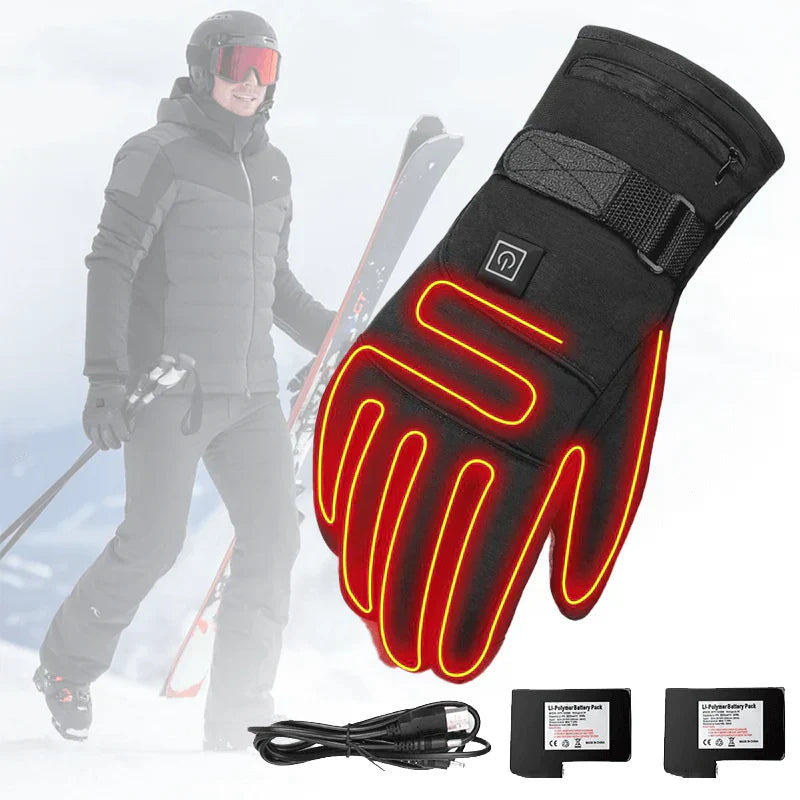 Heated Gloves ThermoGrip | 3 Heating Levels | Touchscreen Compatible | Black