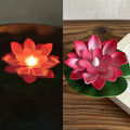Floating Lotus Lamp LUMILYA | LED Water Sensor | Warm White Light | For Pond, Garden & Parties