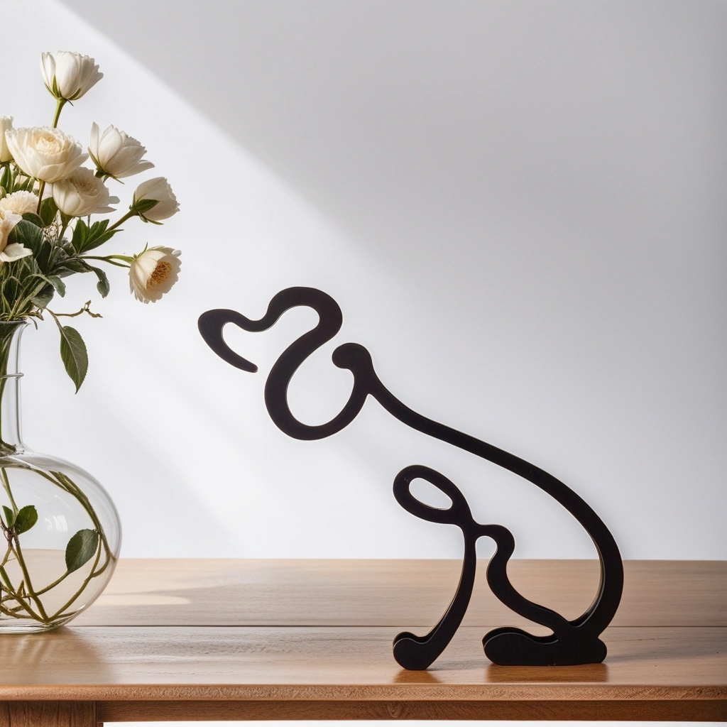 Artipaws Abstract Dog Sculpture | Modern Design | High-Quality Art Figurine | For Shelf & Table