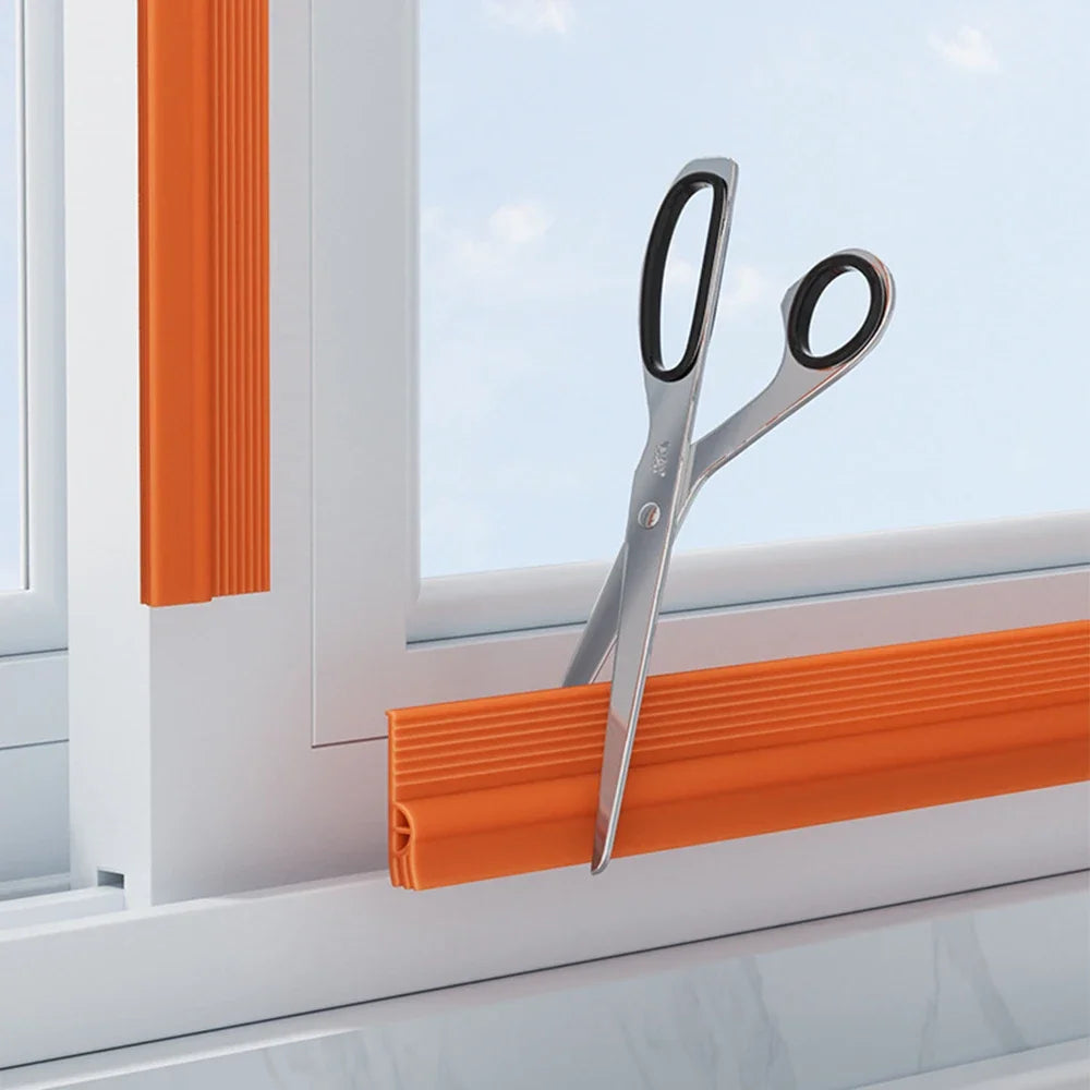 Door Seal SilentSeal Pro | PVC Draft Stopper Without Adhesive | Soundproof & Energy Saving | Washable & Cut-to-Size