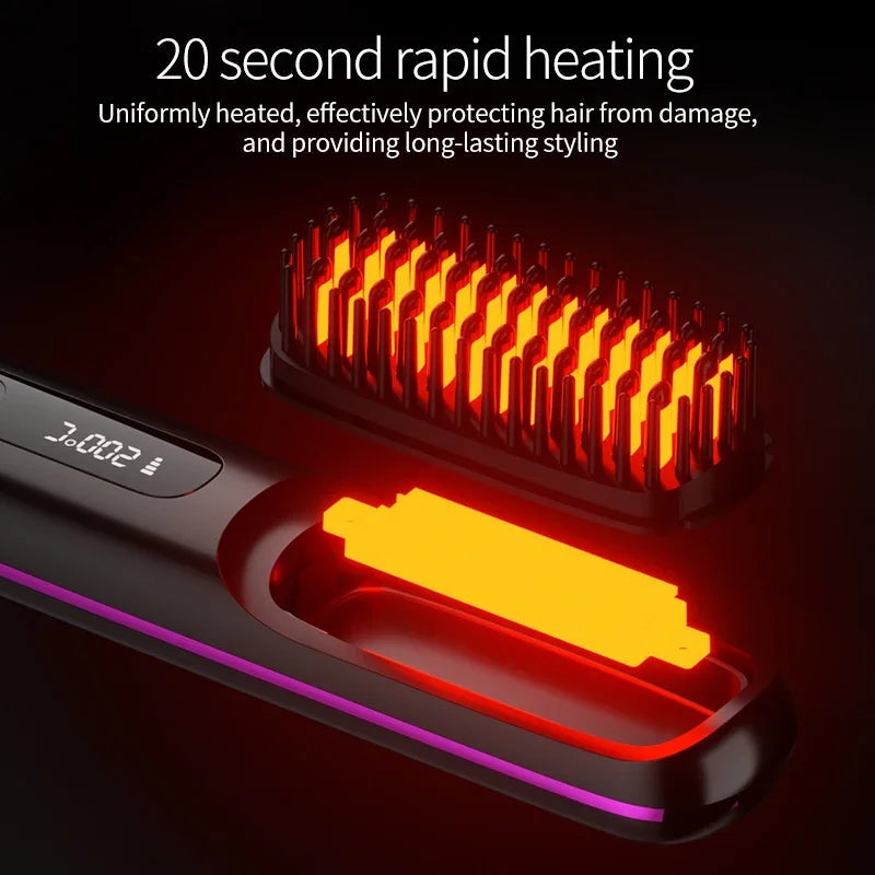Glissara | Wireless Hair Straightener | USB Charging & LCD Display | Ceramic & Ion Technology